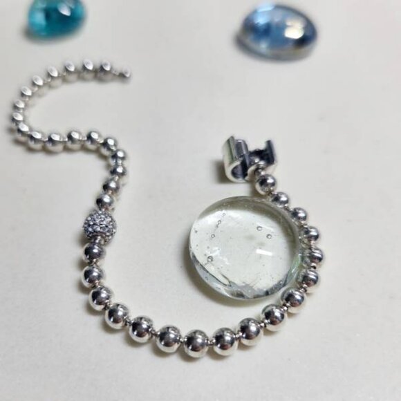 Authentic Pandora ALE 925 Sterling Silver Beads & Pave Bracelet CZs - Picture 1 of 6